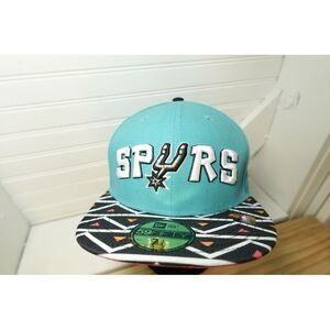 Spurs New Era fitted hat size 7 1/8 NWT Teal Fiesta cap‎ embroidered